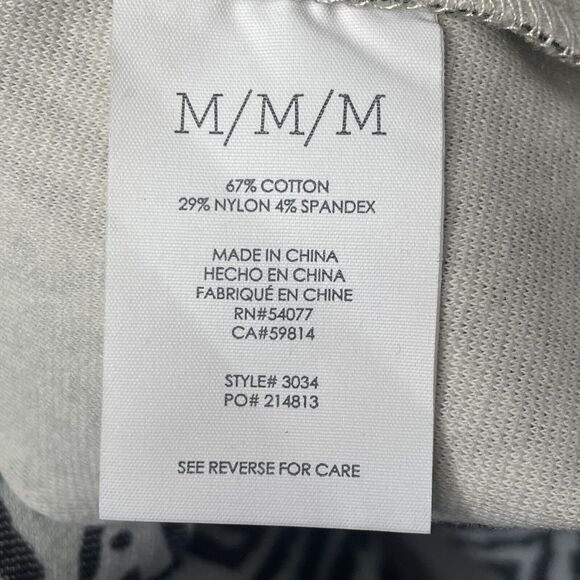 Cabi Zig Zag Ponte Knit Jacket Size Med Gray 3/4 Sleeve Button Up Cotton #3034 - Picture 9 of 10